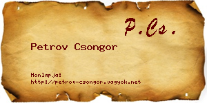 Petrov Csongor névjegykártya